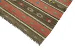 Anadolu Eskitme Multi Renk Pamuk Üzerine Yün El Dokuma Kilim-172x314 - Görsel 4