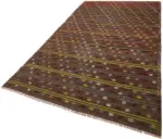 Anadolu Eskitme Multi Renk Pamuk Üzerine Yün El Dokuma Kilim-173x303 - Görsel 3