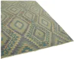 Anadolu Eskitme Multi Renk Pamuk Üzerine Yün El Dokuma Kilim-200x356 - Görsel 2