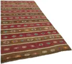 Anadolu Eskitme Multi Renk Pamuk Üzerine Yün El Dokuma Kilim-162x305 - Görsel 2