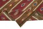 Anadolu Eskitme Multi Renk Pamuk Üzerine Yün El Dokuma Kilim-162x305 - Görsel 6