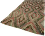 Anadolu Eskitme Multi Renk Pamuk Üzerine Yün El Dokuma Kilim-195x357 - Görsel 3