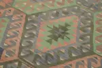 Anadolu Eskitme Multi Renk Pamuk Üzerine Yün El Dokuma Kilim-167x330 - Görsel 5