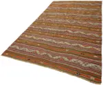 Anadolu Eskitme Multi Renk Pamuk Üzerine Yün El Dokuma Kilim-175x305 - Görsel 3
