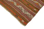 Anadolu Eskitme Multi Renk Pamuk Üzerine Yün El Dokuma Kilim-175x305 - Görsel 4