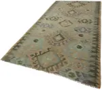 Anadolu Eskitme Multi Renk Pamuk Üzerine Yün El Dokuma Kilim-168x331 - Görsel 3