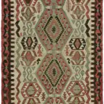 Anadolu Eskitme Multi Renk Pamuk Üzerine Yün El Dokuma Kilim-150x278
