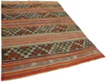 Anadolu Eskitme Multi Renk Pamuk Üzerine Yün El Dokuma Kilim-174x255 - Görsel 2