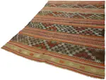 Anadolu Eskitme Multi Renk Pamuk Üzerine Yün El Dokuma Kilim-174x255 - Görsel 3