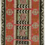 Anadolu Eskitme Multi Renk Pamuk Üzerine Yün El Dokuma Kilim-177x352