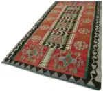 Anadolu Eskitme Multi Renk Pamuk Üzerine Yün El Dokuma Kilim-177x352 - Görsel 3