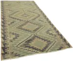 Anadolu Eskitme Multi Renk Pamuk Üzerine Yün El Dokuma Kilim-165x306 - Görsel 2
