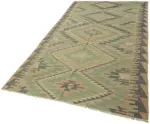 Anadolu Eskitme Multi Renk Pamuk Üzerine Yün El Dokuma Kilim-165x306 - Görsel 3