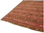 Anadolu Eskitme Multi Renk Pamuk Üzerine Yün El Dokuma Kilim-203x328 - Görsel 3