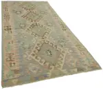 Anadolu Eskitme Multi Renk Pamuk Üzerine Yün El Dokuma Kilim-158x306 - Görsel 2