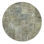 Patchwork Mavi Pamuk Üzerine Yün El Dokuma Kilim-300x300