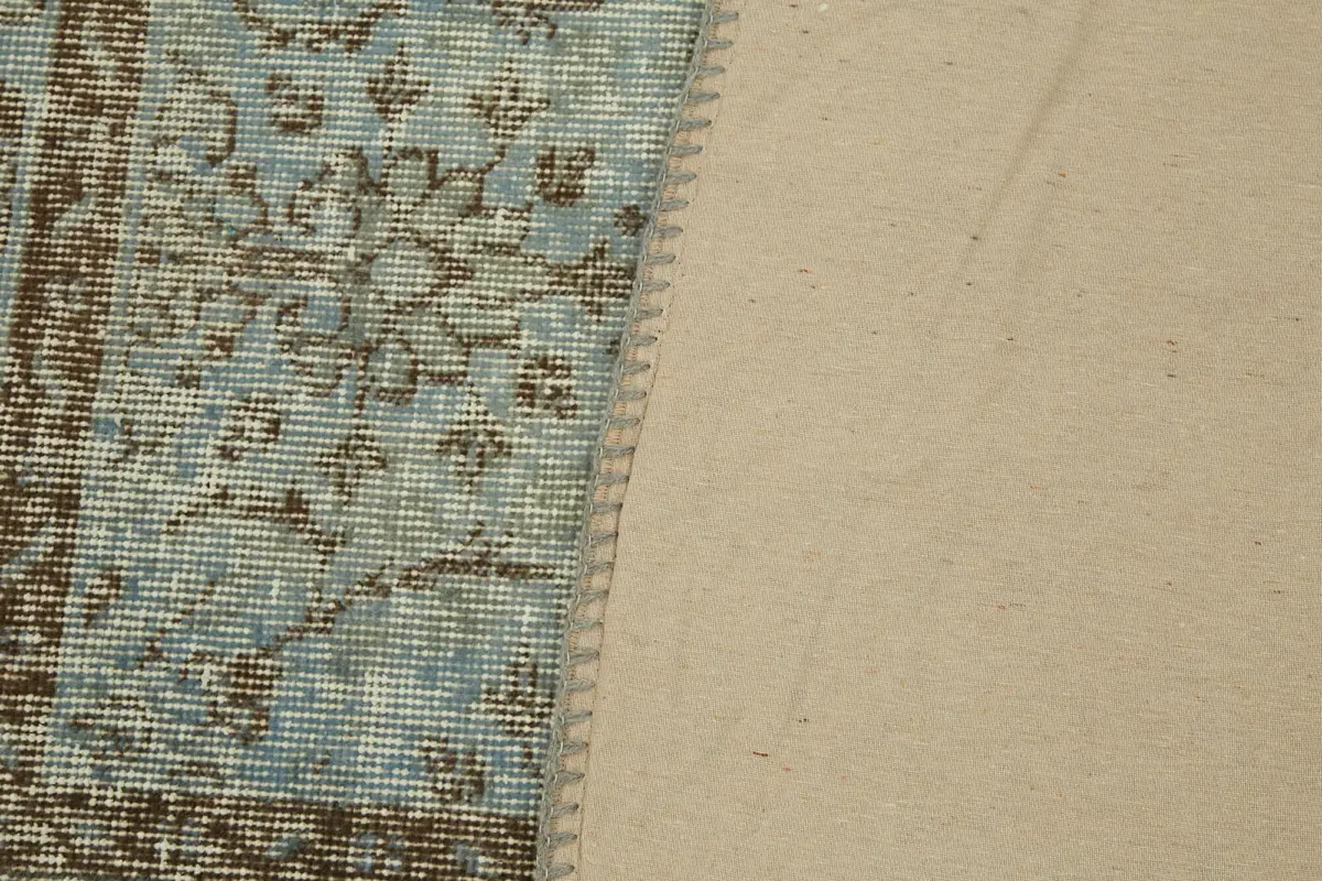 Patchwork Mavi Pamuk Üzerine Yün El Dokuma Kilim-300x300 - Görsel 6