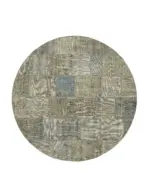 Patchwork Mavi Pamuk Üzerine Yün El Dokuma Kilim-300x300