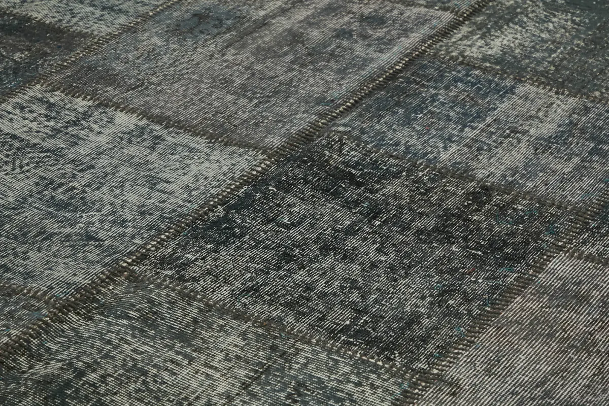 Patchwork Gri Pamuk Üzerine Yün El Dokuma Kilim-300x300 - Görsel 4