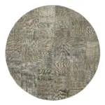 Patchwork Gri Pamuk Üzerine Yün El Dokuma Kilim-300x300