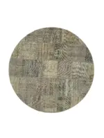 Patchwork Gri Pamuk Üzerine Yün El Dokuma Kilim-250x250