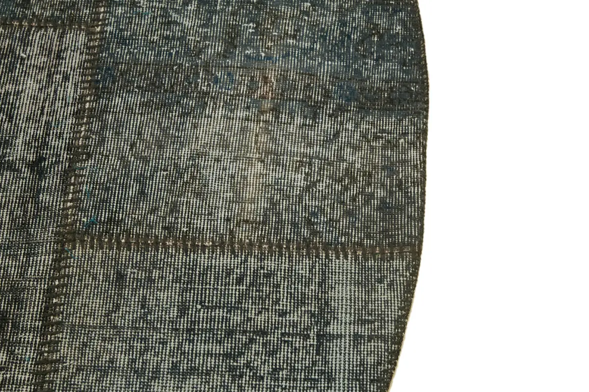 Patchwork Gri Pamuk Üzerine Yün El Dokuma Kilim-250x250 - Görsel 5