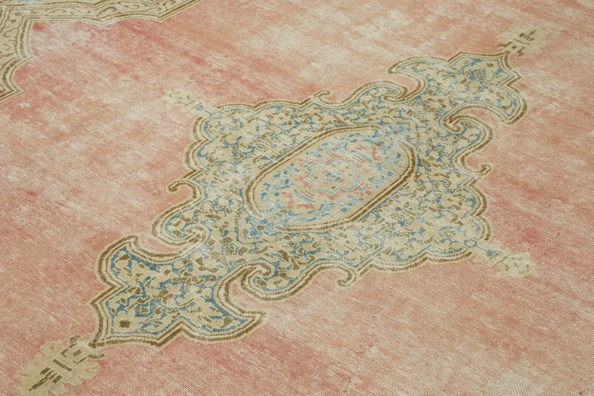 Dubai Eskitme Bej Pamuk Üstü Yün El Dokuma Halı-290x390 - Görsel 5