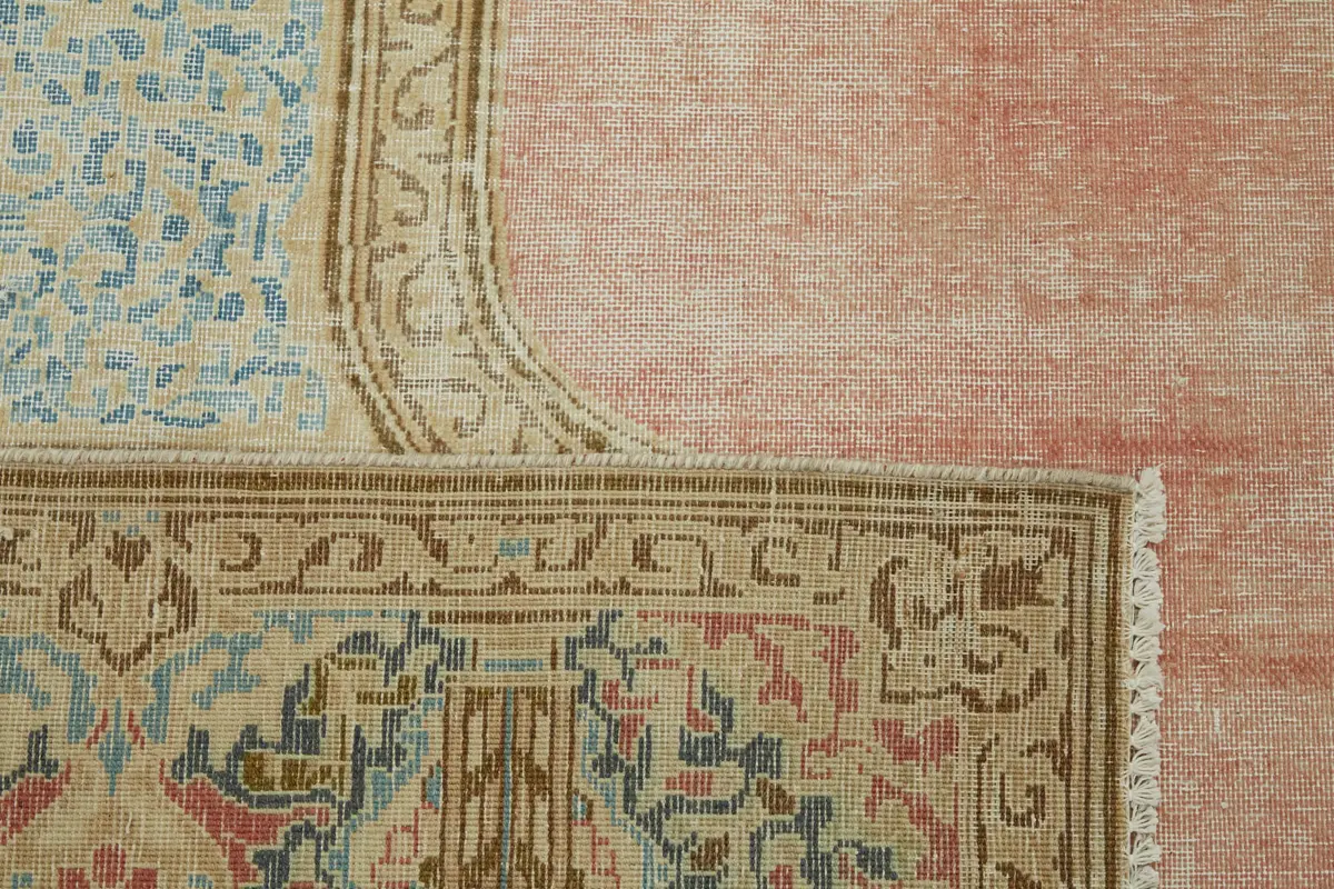 Dubai Eskitme Bej Pamuk Üstü Yün El Dokuma Halı-290x390 - Görsel 7