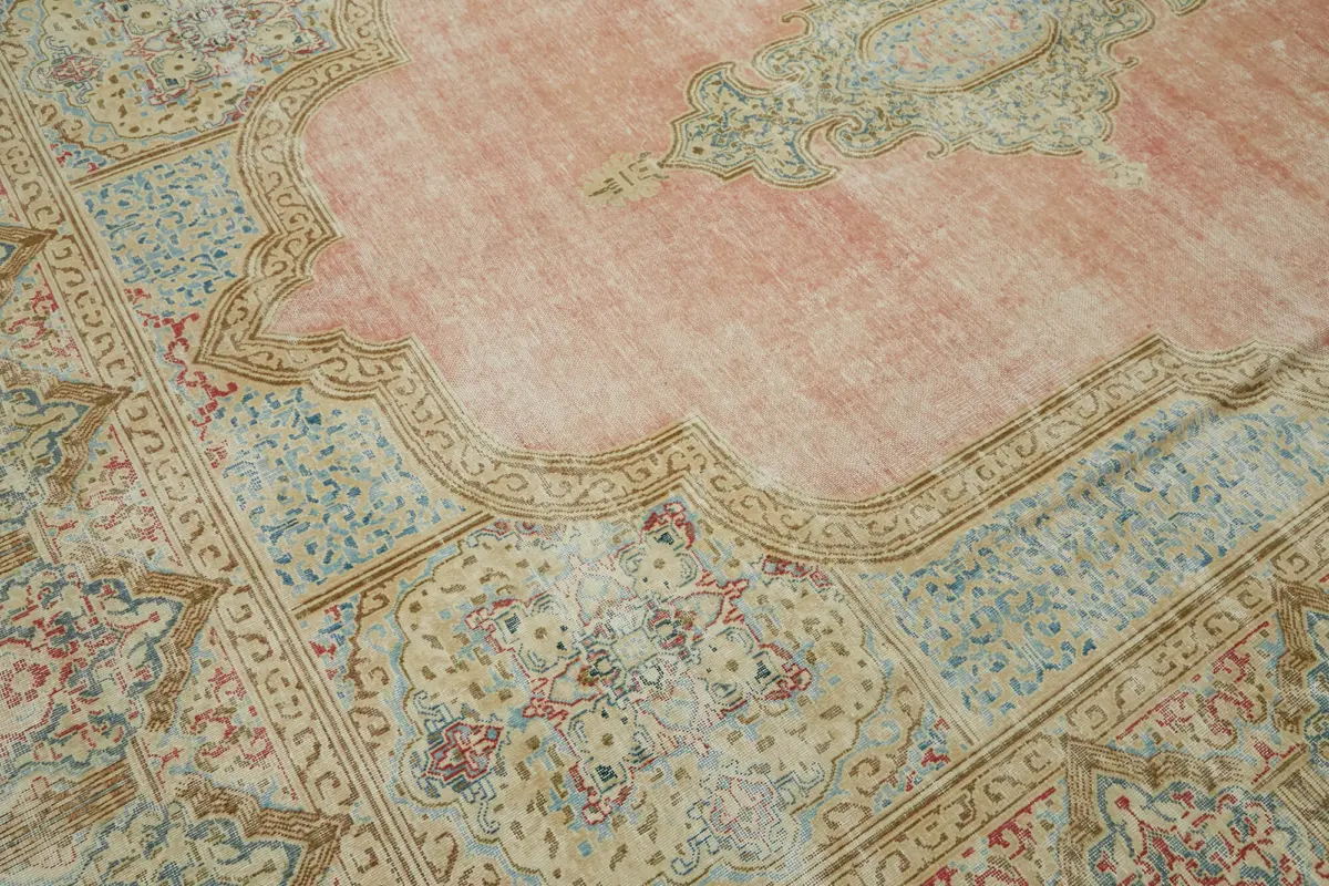 Dubai Eskitme Bej Pamuk Üstü Yün El Dokuma Halı-290x390 - Görsel 9