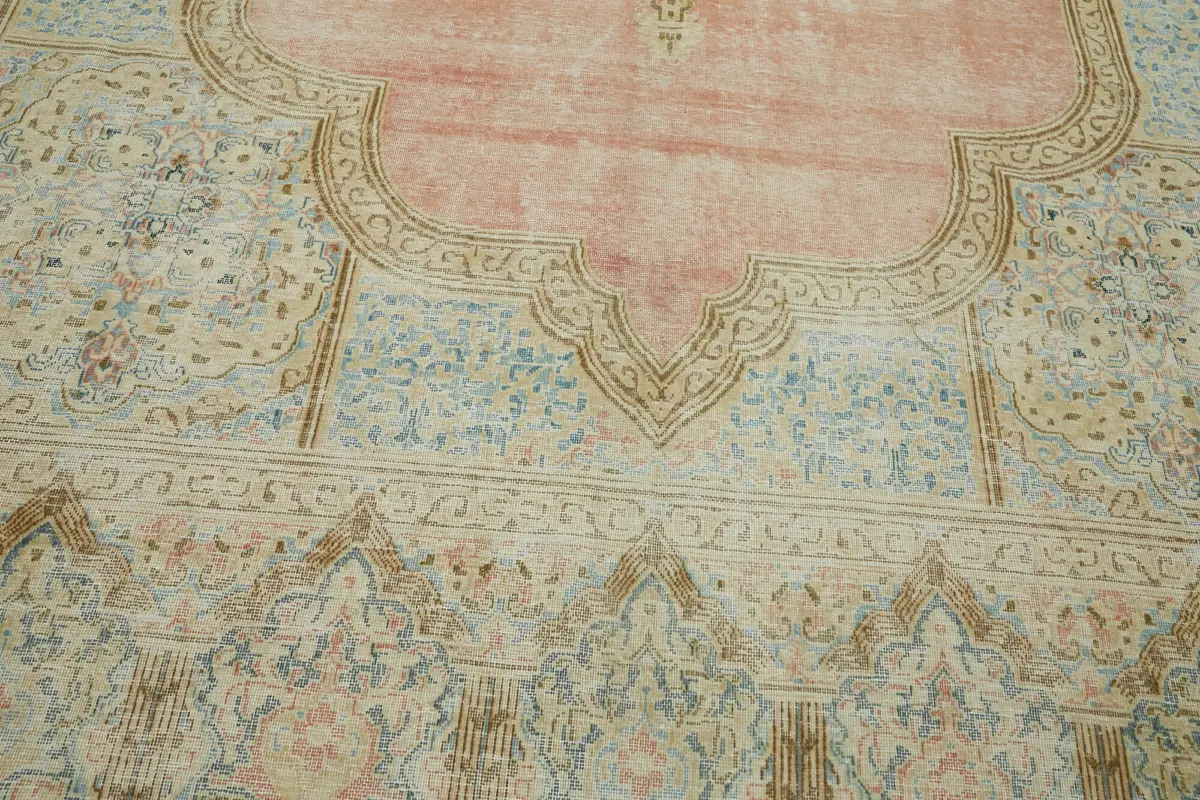 Dubai Eskitme Bej Pamuk Üstü Yün El Dokuma Halı-290x390 - Görsel 10