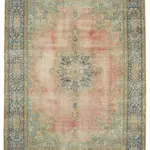 Dubai Eskitme Bej Pamuk Üstü Yün El Dokuma Halı-290x398