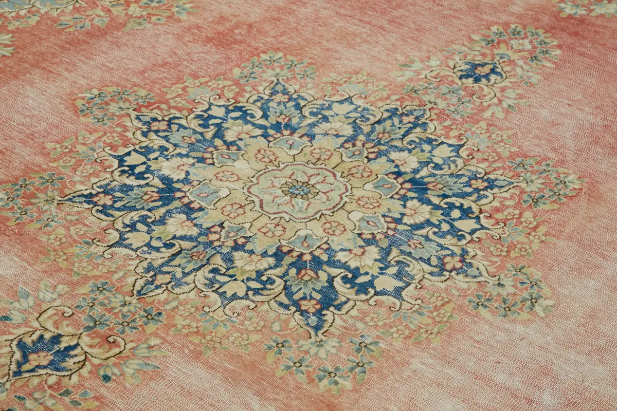 Dubai Eskitme Bej Pamuk Üstü Yün El Dokuma Halı-290x398 - Görsel 5