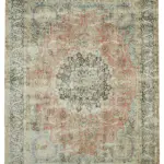 Dubai Eskitme Bej Pamuk Üstü Yün El Dokuma Halı-288x390