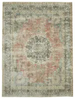 Dubai Eskitme Bej Pamuk Üstü Yün El Dokuma Halı-288x390