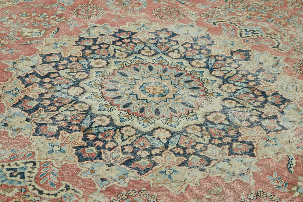 Dubai Eskitme Bej Pamuk Üstü Yün El Dokuma Halı-288x390 - Görsel 5