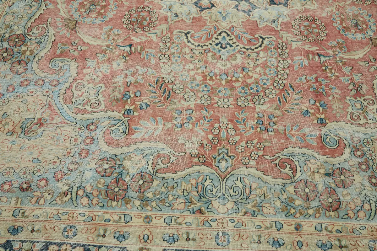 Dubai Eskitme Bej Pamuk Üstü Yün El Dokuma Halı-288x390 - Görsel 10