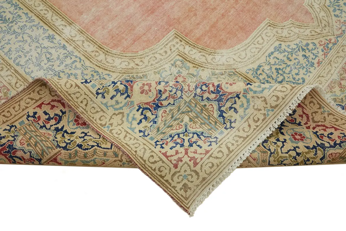 Dubai Eskitme Bej Pamuk Üstü Yün El Dokuma Halı-303x383 - Görsel 6