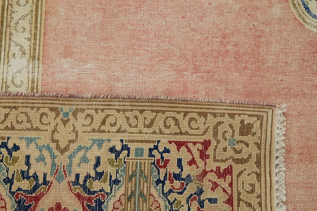 Dubai Eskitme Bej Pamuk Üstü Yün El Dokuma Halı-303x383 - Görsel 7