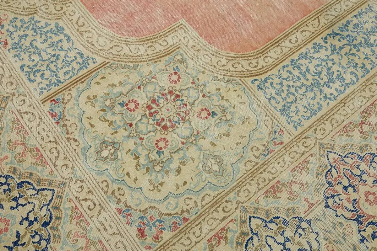 Dubai Eskitme Bej Pamuk Üstü Yün El Dokuma Halı-303x383 - Görsel 9