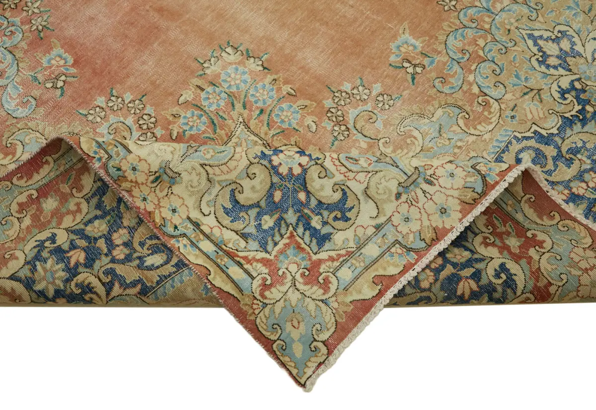 Dubai Eskitme Bej Pamuk Üstü Yün El Dokuma Halı-295x398 - Görsel 6