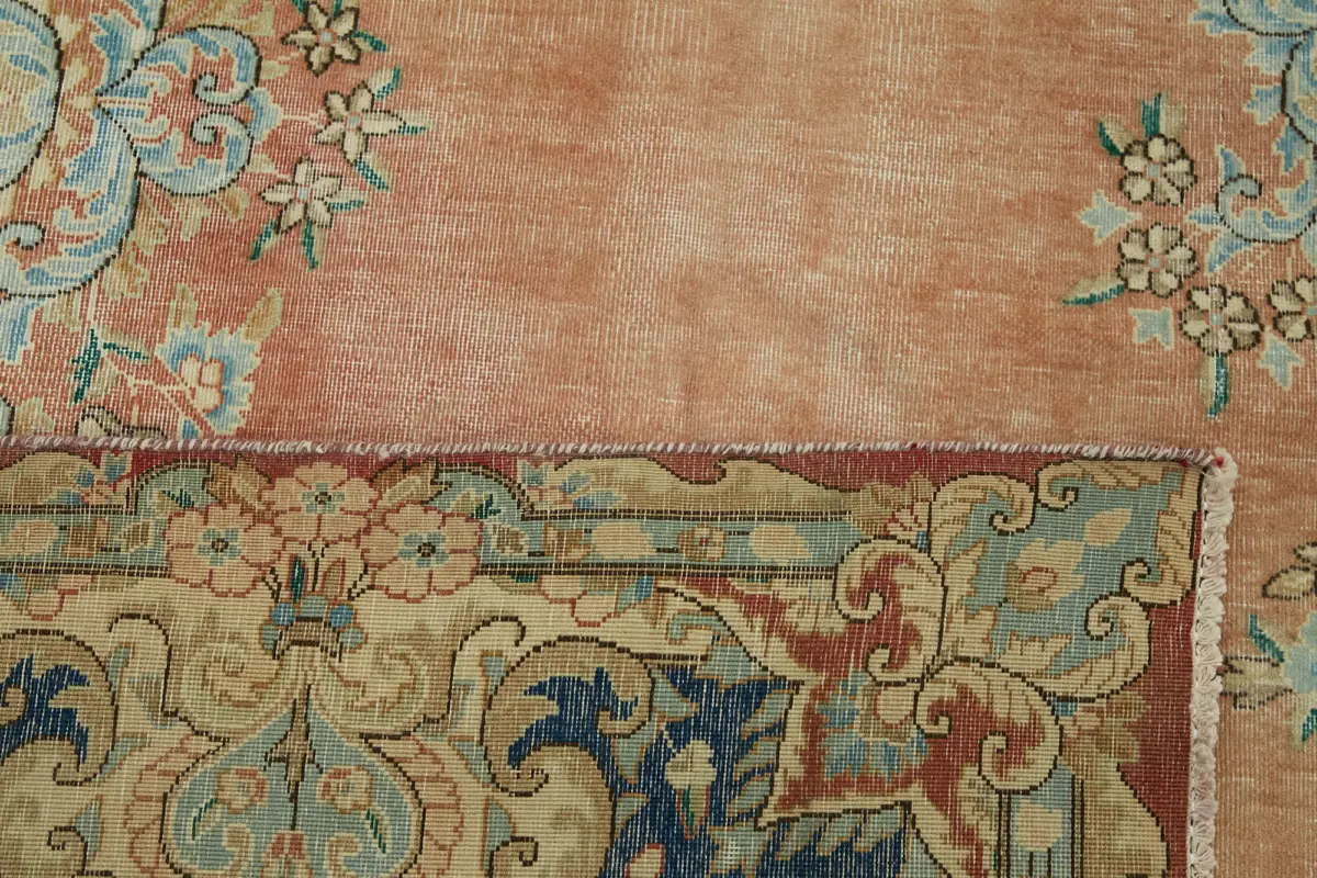 Dubai Eskitme Bej Pamuk Üstü Yün El Dokuma Halı-295x398 - Görsel 7