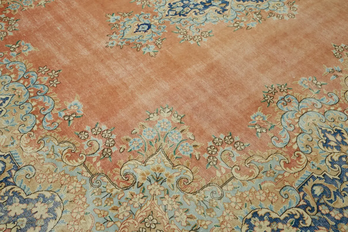 Dubai Eskitme Bej Pamuk Üstü Yün El Dokuma Halı-295x398 - Görsel 9