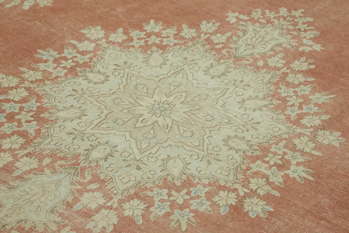 Dubai Eskitme Bej Pamuk Üstü Yün El Dokuma Halı-290x383 - Görsel 5