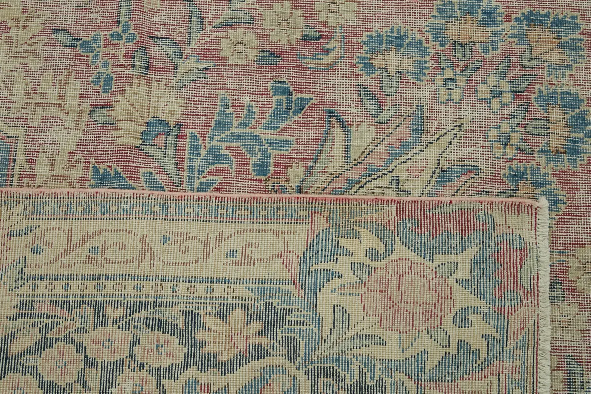 Dubai Eskitme Bej Pamuk Üstü Yün El Dokuma Halı-340x500 - Görsel 7