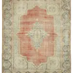 Dubai Eskitme Bej Pamuk Üstü Yün El Dokuma Halı-302x391