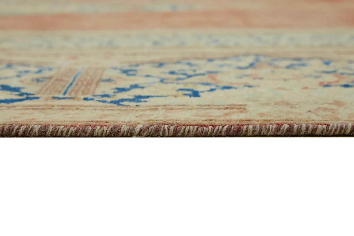 Dubai Eskitme Bej Pamuk Üstü Yün El Dokuma Halı-302x391 - Görsel 8