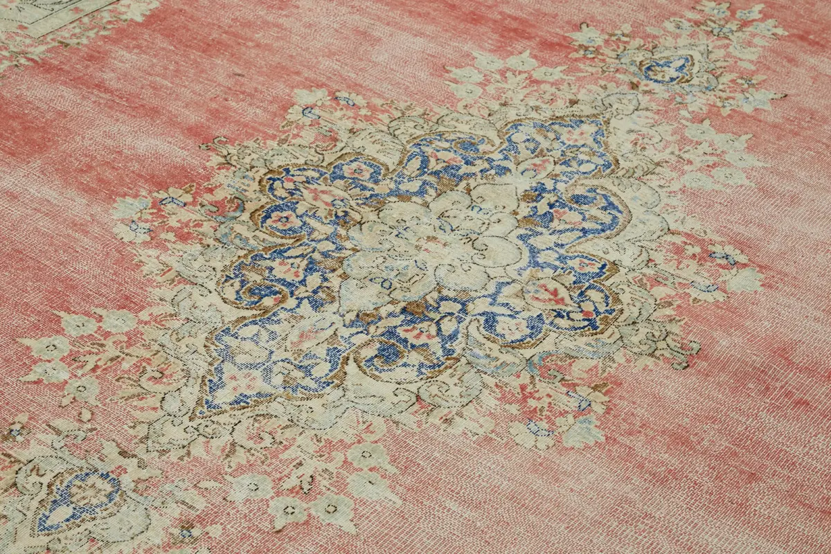 Dubai Eskitme Bej Pamuk Üstü Yün El Dokuma Halı-280x397 - Görsel 5