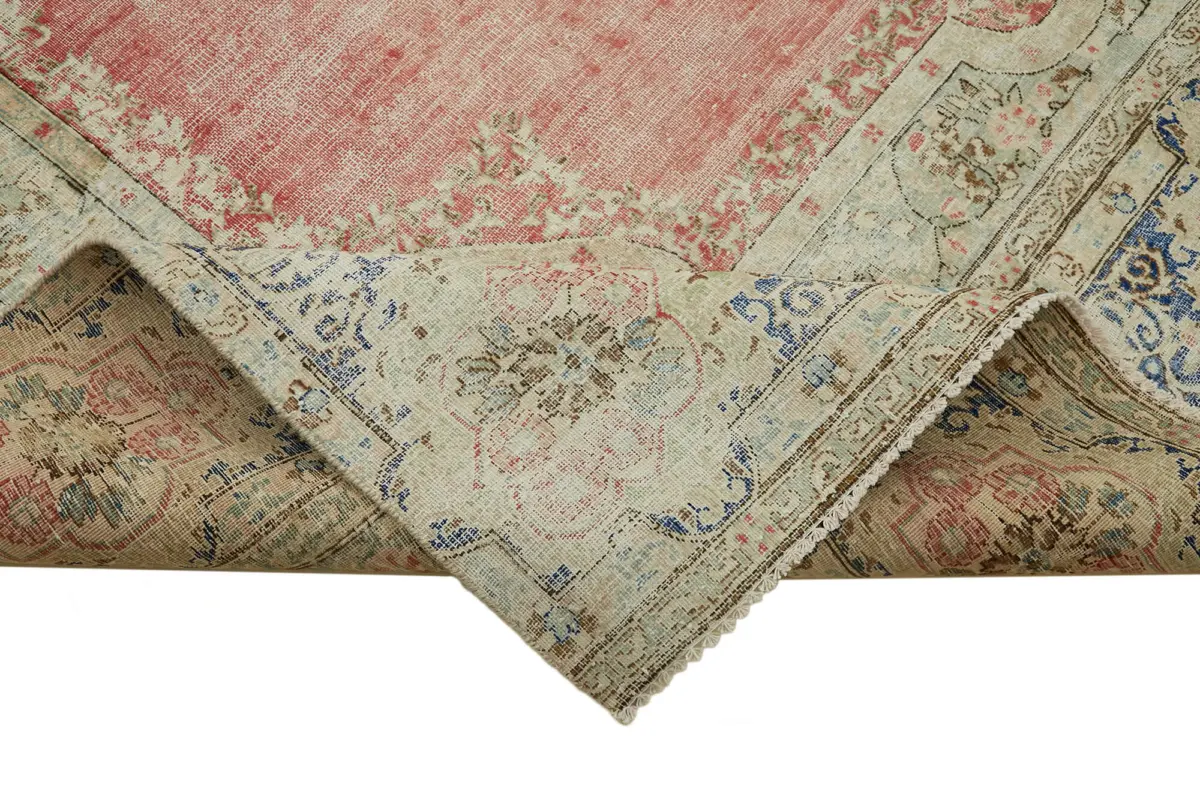 Dubai Eskitme Bej Pamuk Üstü Yün El Dokuma Halı-280x397 - Görsel 6