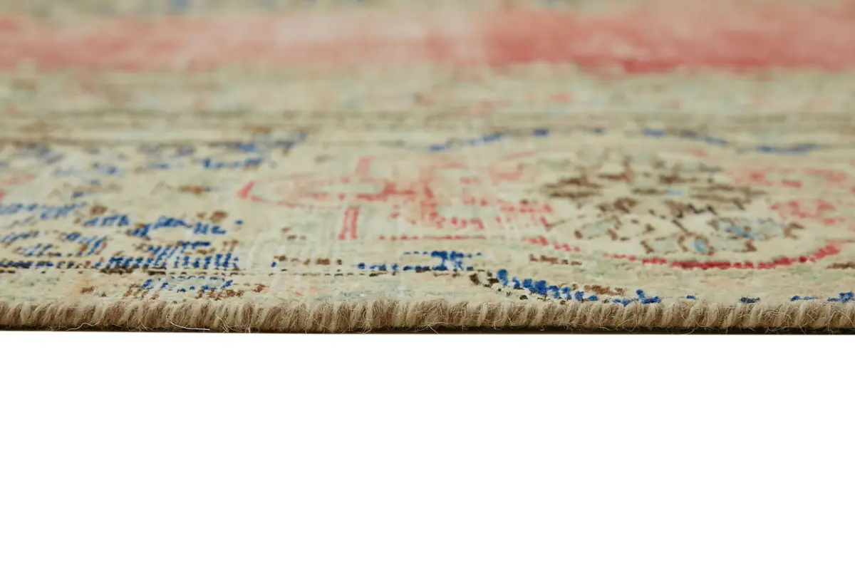 Dubai Eskitme Bej Pamuk Üstü Yün El Dokuma Halı-280x397 - Görsel 8