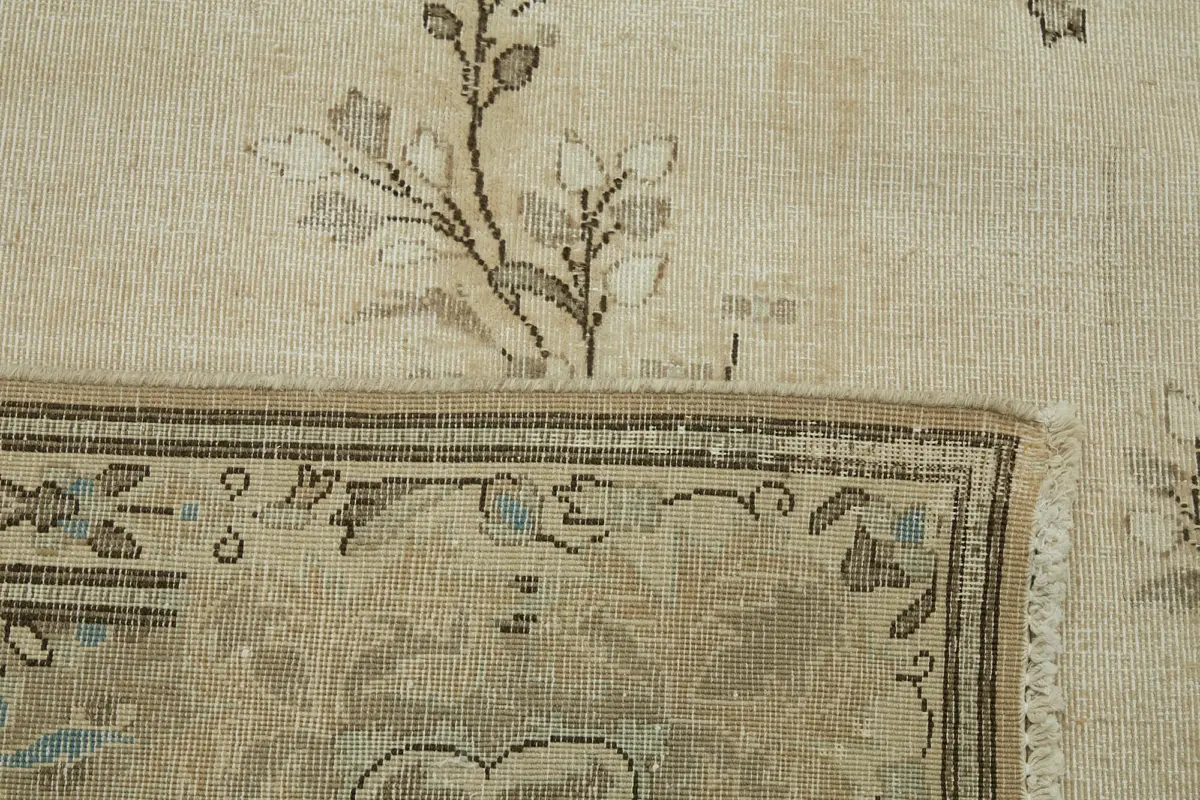 Dubai Eskitme Bej Pamuk Üstü Yün El Dokuma Halı-308x400 - Görsel 7